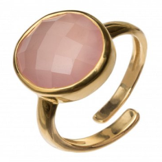 Peach Chalcedony Cabs Round Beautiful Pale Pink Ring Supplier
