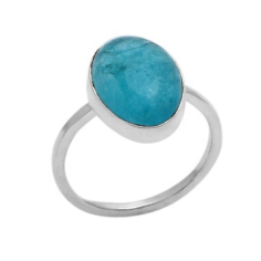 Blue Apatite Quartz Sterling Silver Oval Ring Supplier
