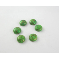 Green Copper Turquoise Round Cabochon Loose Gemstones Supplier