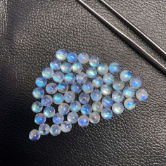 Rainbow Moonstone Round Cabochons Flatback Calibrated Loose  Supplier