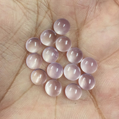 4mm Natural Rose Quartz Round Cabochon Loose Gemstones Supplier