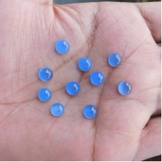 6mm Natural Blue Chalcedony Round Cabochon Loose Gemstones Supplier