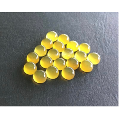 12mm Natural Yellow Chalcedony Round Cabochon Loose Gemstones  Supplier