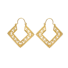 Mandala Brass Earrings Indian Bohemian Earrings Tribal Brass Earring Exporter