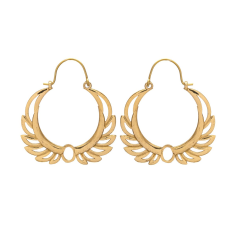 Large Gold Hoop Earrings, Tribal Earrings, Festival Earring Exporter