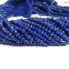 Lapis Lazuli Gemstone Faceted Rondell Beads Supplier