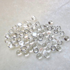 4mm Natural Crystal Quartz Round Cabochons Loose Gemstones Supplier