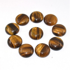 7mm Natural Tiger Eye Round Cabochon Loose Gemstones Exporters