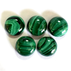 11mm Natural Malachite Round Cabochons Loose Gemstones Exporters