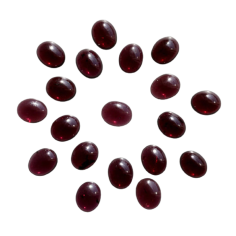 Loose Natural Semi Precious Red Color Oval Shape Garnet Gemstone Supplier