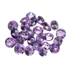 4mm Natural Brazil Amethyst Faceted Round Cut Loose Gemstones Manufacturer