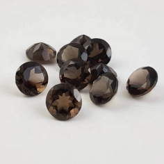 6mm Natural Smoky Quartz Faceted Round Cut Loose Gemstones Manufacturer