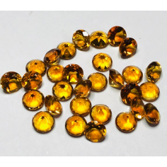 8mm Natural Citrine Faceted Round Cut Stone Semi precious Gemstone Manufacturer