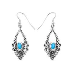 Popular Product turquoise gemstone 925 silver earring manufacturer