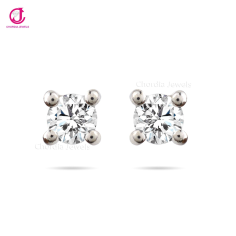 925 Sterling Silver Solitaire Zircon Earring Supplier