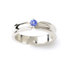 Semi Precious Solitaire Ring With Natural Tanzanite Supplier