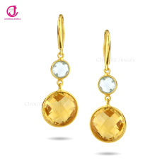 925 Sterling Silver Citrine Earrings Supplier from india Exporter