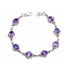 Gemstone 925 Sterling Silver Handmade bracelet Supplier