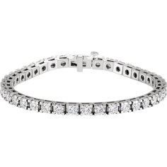 4mm Certified VS Diamond Tennis Bracelet 10 TCW made in 14k White Gold Exporter