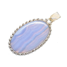 Natural 925 silver gemstone pendant supplier