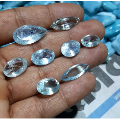 Aquamarine faceted gem for valentine's day jewelry Supplier