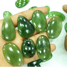 Green aventurine cabochon gem at wholesale price  Exporter