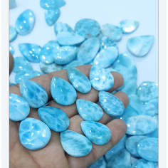 Larimar cabochon gemstone for march birthstone jewelry Exporter