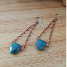 Labradorite gold plated dangle earring at factory price Supplier