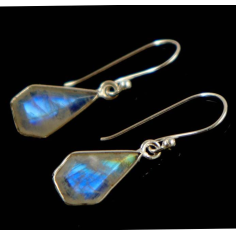 Exclusive white rainbow moonstone dangle earring Supplier