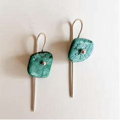 Hand-carved turquoise earring at factory price Exporter