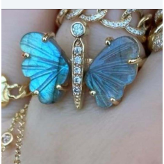 Labradorite butterfly prong set zircon ring at bulk price Exporter