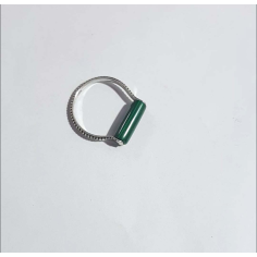 Malachite gold plated wire wrapped 925 silver ring Supplier