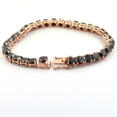 Fancy Black Diamond Tennis Bracelet In Gold, Tennis Diamond Bracelet exporter