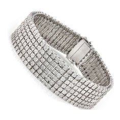 18 Kt White Gold Diamond Bracelet Supplier