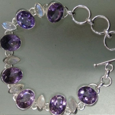 Large amethyst bracelet chunky amethyst gemstones Supplier