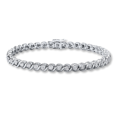 18 Kt White Gold Tennis Bracelet exporter