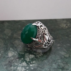 Large stone rings silver ring with labradorite stone new stone ring Exporter