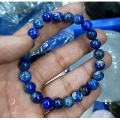 Wholesale high polished natural lapis lazuli round cabochon beads bracelet