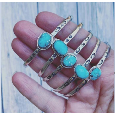 Wholesale Natural turquoise bangle for summer offer