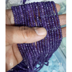 Genuine tanzanite rondelet faceted gemstone beads strands Supplier