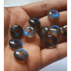 Full flashy labradorite large hole roundel beads Supplier