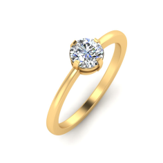 18 Kt Yellow Gold Solitaire Ring supplier