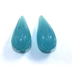 Carved drops multi purpose usage blue chalcedony larimar loose gemstone Exporter