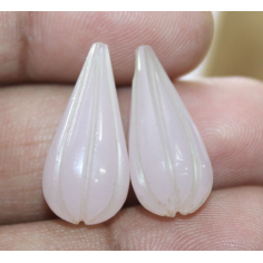 Carved drops multi purpose usage rose quartz loose gemstone Exporter