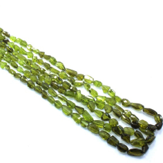 Shape nuggets tumble beads one strand natural peridot beads Exporter