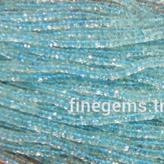 Wholesale faceted tire shape semiprecious beads brilliant cut natural aquamarine