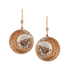 18k Gold  Jewelry Pave and Baguette Diamond  Shaker Earrings Gold  supplier