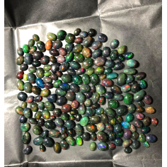 Wholesale fire smooth cabochons natural Ethiopian black opal gemstones