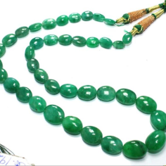 Wholesale nuggets tumble beads necklace natural Zambian emerald beads