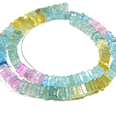 Wholesale gemstone heishi spacer beads natural multi aquamarine beads